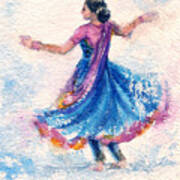Kathak Dancer #3 Art Print