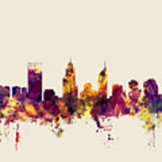 Perth Australia Skyline #3 Art Print