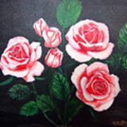 3 Roses Art Print