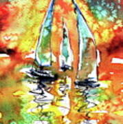 Sailboats #3 Art Print