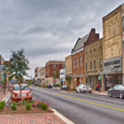 Spartanburg South Carolina City Skyline And Downtown Surrounding #3 Art Print