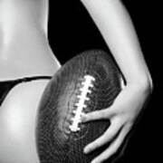 Woman With A Football #3 Art Print