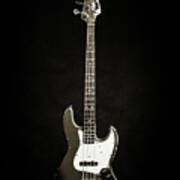 362.1834 Fender Red Jazz Bass Guitar In Bw #3621834 Art Print