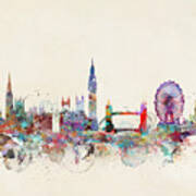 London City Skyline #4 Art Print