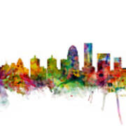 Louisville Kentucky City Skyline #4 Art Print