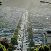 San Francisco City Neighborhoods And Street Views On Sunny Day #4 Art Print
