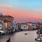Venice Grand Canal Sunset #6 Art Print