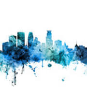 Minneapolis Minnesota Skyline #8 Art Print