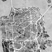 San Francisco City Street Map #8 Art Print