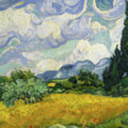 Wheat Field With Cypresses #9 Art Print