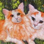 A Duet Of Kittens Art Print