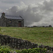 A Stone House On The Hill Art Print