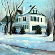 A Winter Home Art Print