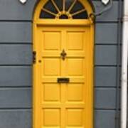 A Yellow Door In Ireland Art Print