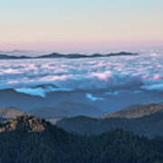 Above The Clouds At Myrtle Point Art Print