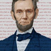 Abraham Lincoln - Patriotic Palette Art Print
