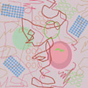 Abstract 8 Pink Art Print