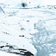 Glacier Winter Landscape, Iceland With Art Print