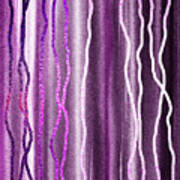 Abstract Lines On Purple Art Print