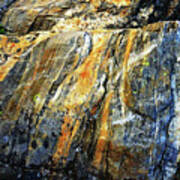 Abstract Scenery. Orange Rocks. Art Print