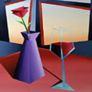 Abstract Wine At Sunset 1 Art Print