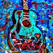 Acoustic Love Guitar Art Print