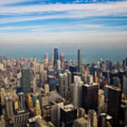 Aerial View Of Chicago Art Print