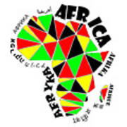 Africa Continent Art Print