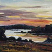 After Sunset At Lake Fleesensee Art Print