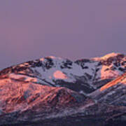 Afternoon Alpenglow On South Mountain Art Print