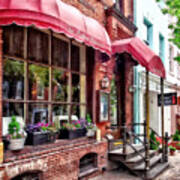 Alexandria Va - Red Awnings On King Street Art Print