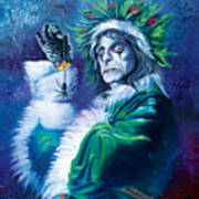 Alice Cooper Christmas Theme Art Print