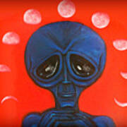 Alien Moonchild Art Print