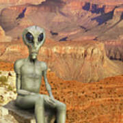 Alien Vacation - Grand Canyon Art Print