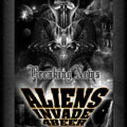 Aliens Invade 4 Beer Galaxy Attack Art Print