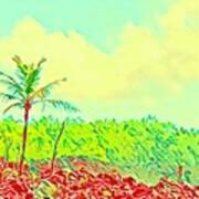 Aloha Lava Aina Hawaii Sky Art Print