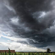 Amazing Storm Clouds Over Rural England Art Print