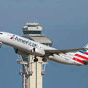 American Airlines Boeing 737-800 Taking Off From Lax Art Print