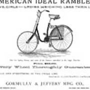 American Bicycle, 1890 Art Print