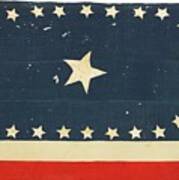 American National Flag Commemorating Arkansas Art Print