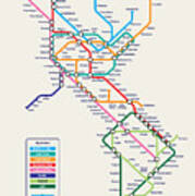Americas Metro Map Art Print