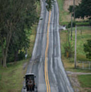 Amish Buggy Strasburg Pa Art Print