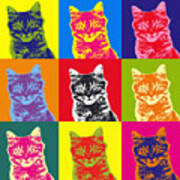 Andy Warhol Cat Art Print