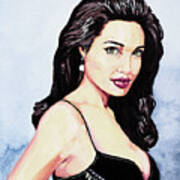 Angelina Jolie Portrait Art Print