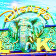 Animal Kingdom Entrance Pediment Sign, Walt Disney World Art Print