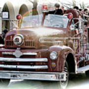 Antique Santa Cruz Fire Truck Art Print