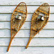 Antique Snowshoes On The Wall Art Print