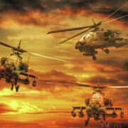 Apache Attack Art Print