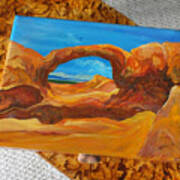 Arches National Park  Hand Painted Box Art Print