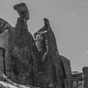 Arches National Park Top Black And White Art Print